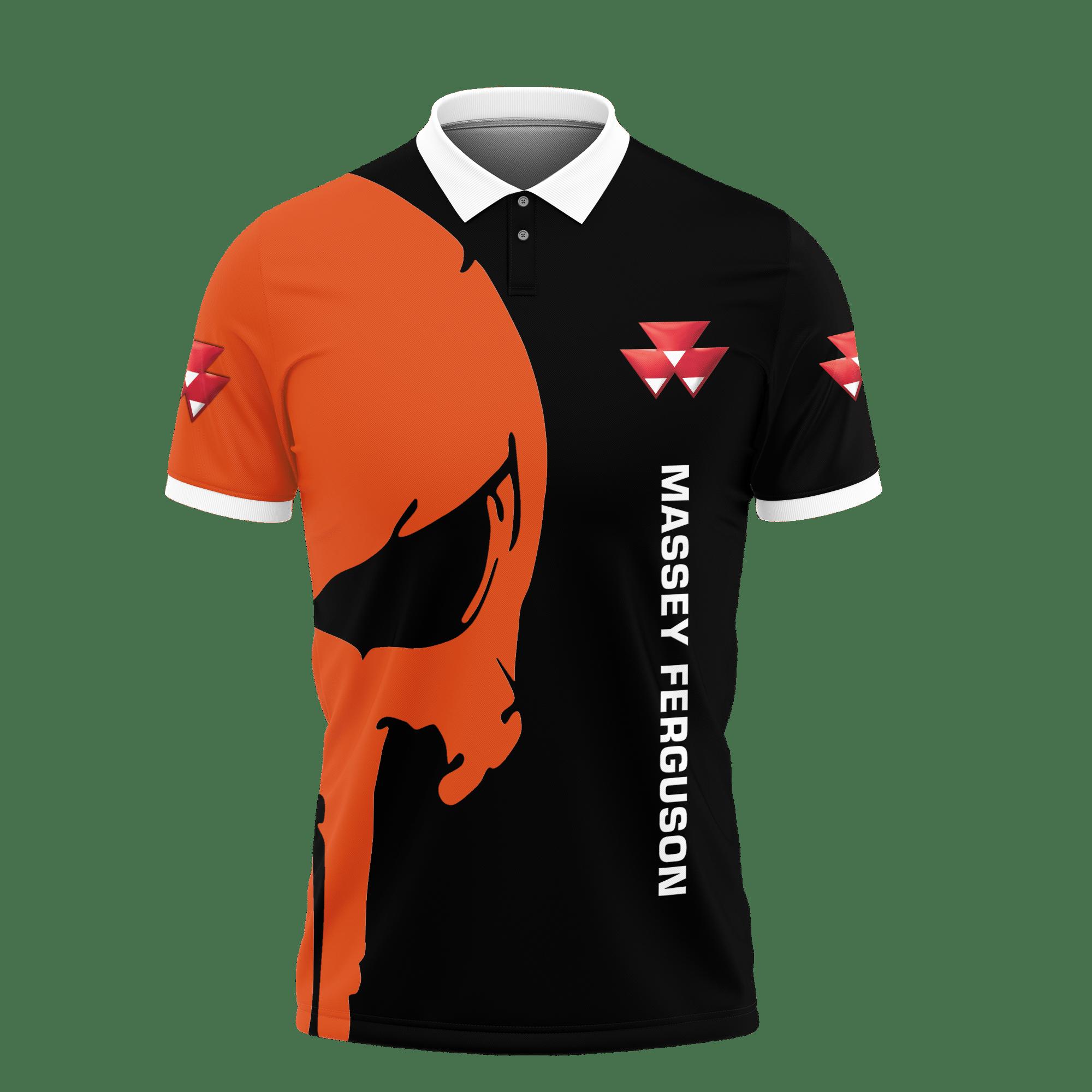3D Printed Massey Ferguson Nct-Va Polo Shirt Ver 1 (Black) - Image 2