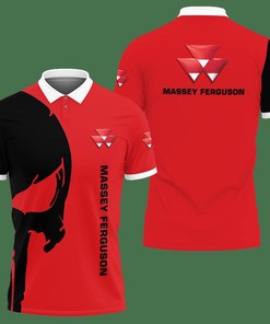3D Printed Massey Ferguson Nct-Va Polo Shirt Ver 1 (Red)