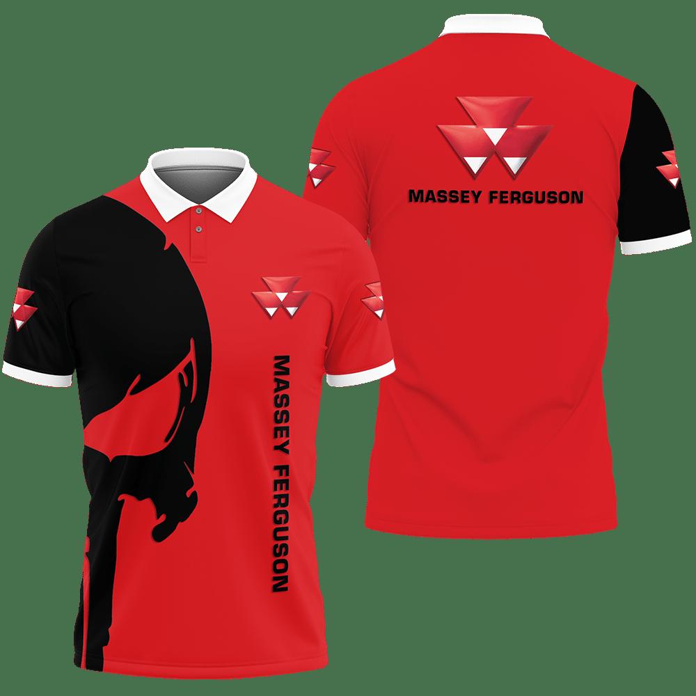 3D Printed Massey Ferguson Nct-Va Polo Shirt Ver 1 (Red)
