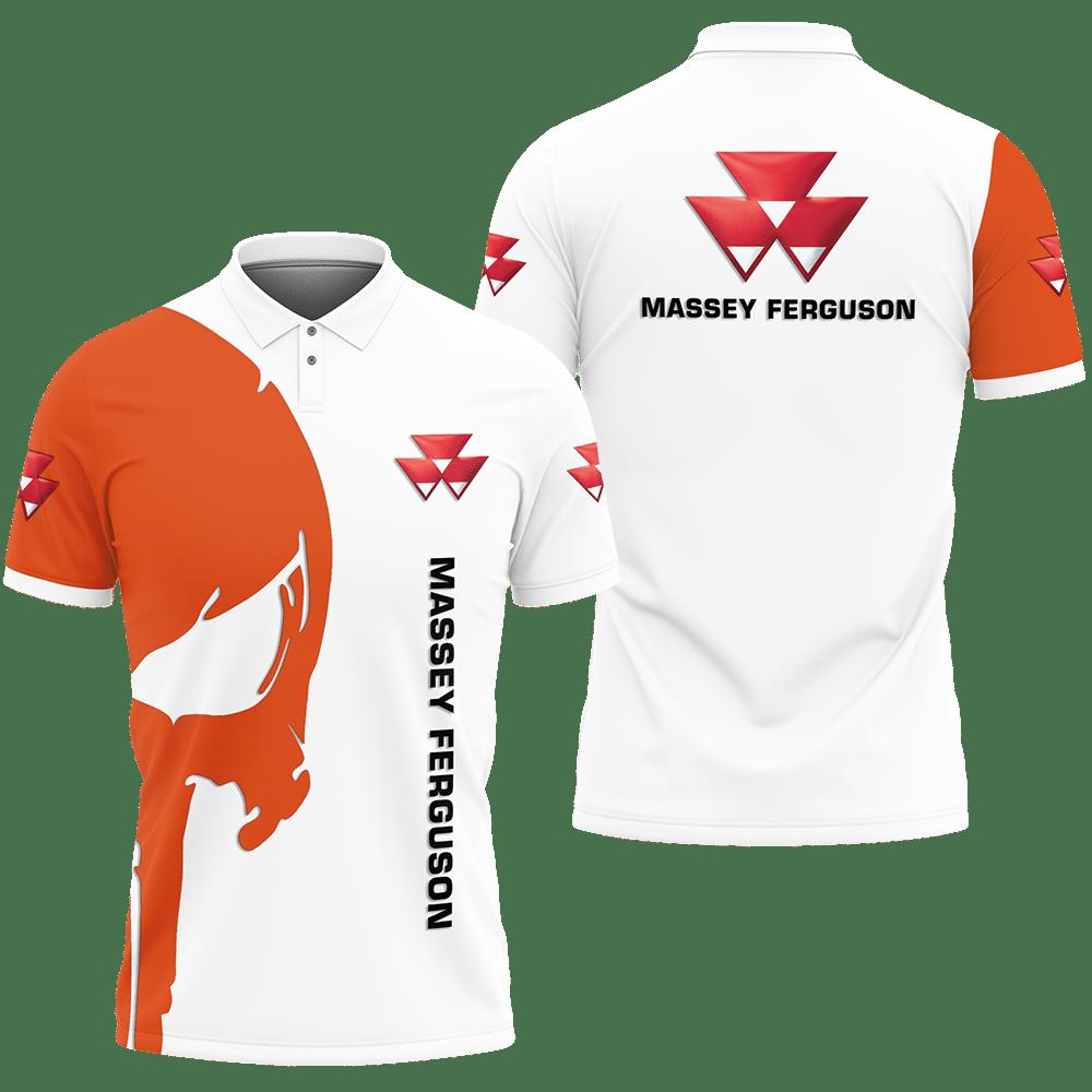 3D Printed Massey Ferguson Nct-Va Polo Shirt Ver 1 (White)