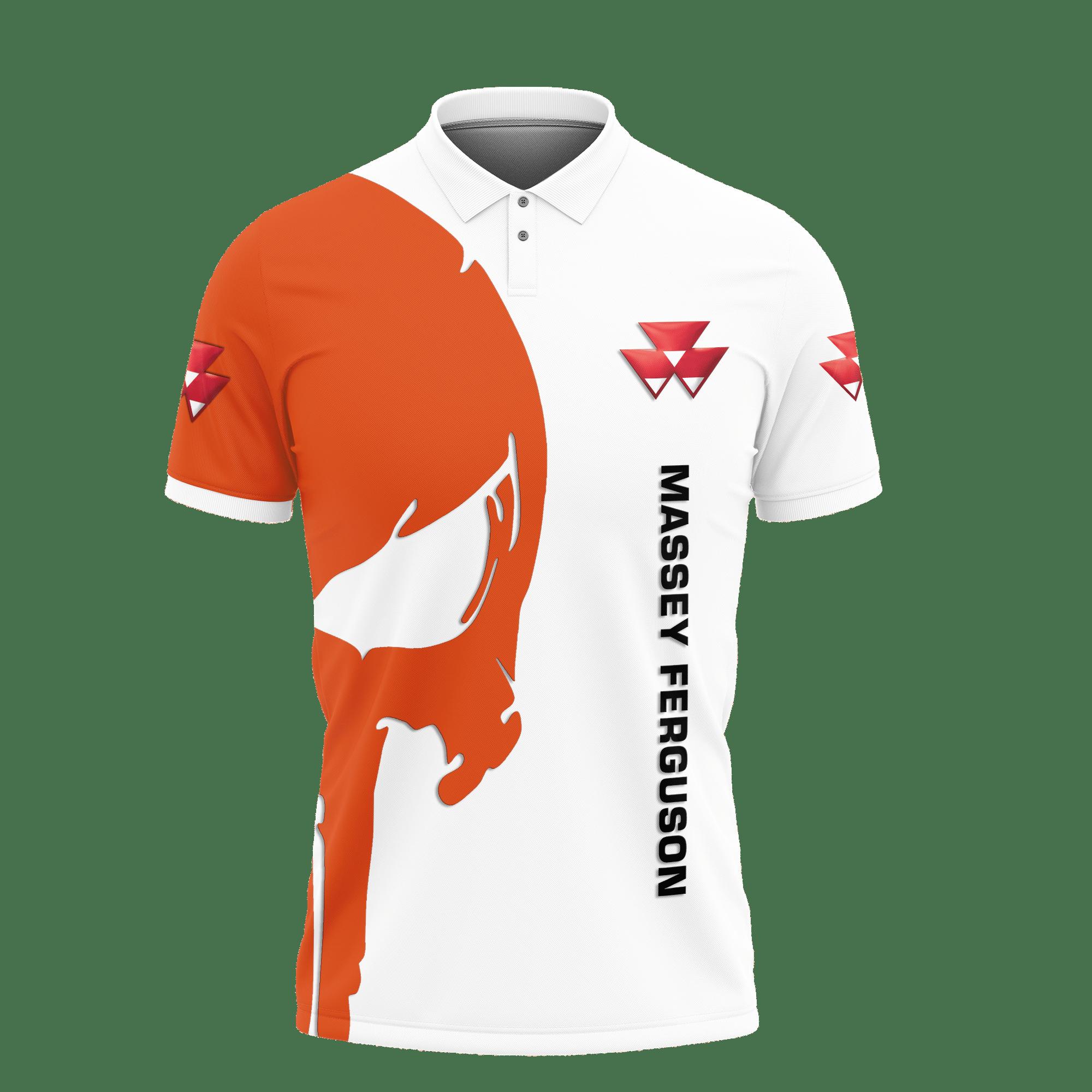 3D Printed Massey Ferguson Nct-Va Polo Shirt Ver 1 (White) - Image 2