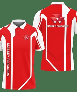 3D Printed Massey Ferguson Nct-Va Polo Shirt Ver 2 (Red)