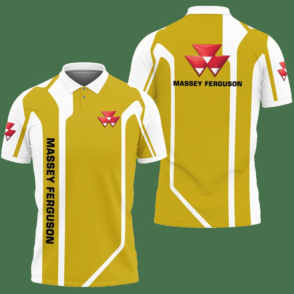 3D Printed Massey Ferguson Nct-Va Polo Shirt Ver 2 (Yellow)
