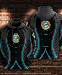 3D Printed Miami Dolphins NFL Zip-Up Hoodie - Gift for Fans