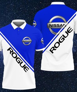 3D Printed Nissan Rogue Nqp-Ht Polo Shirt Ver 1 (Blue)