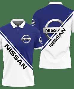 3D Printed Nissan Ttt-Lt Polo Shirt Ver 1 (Blue)