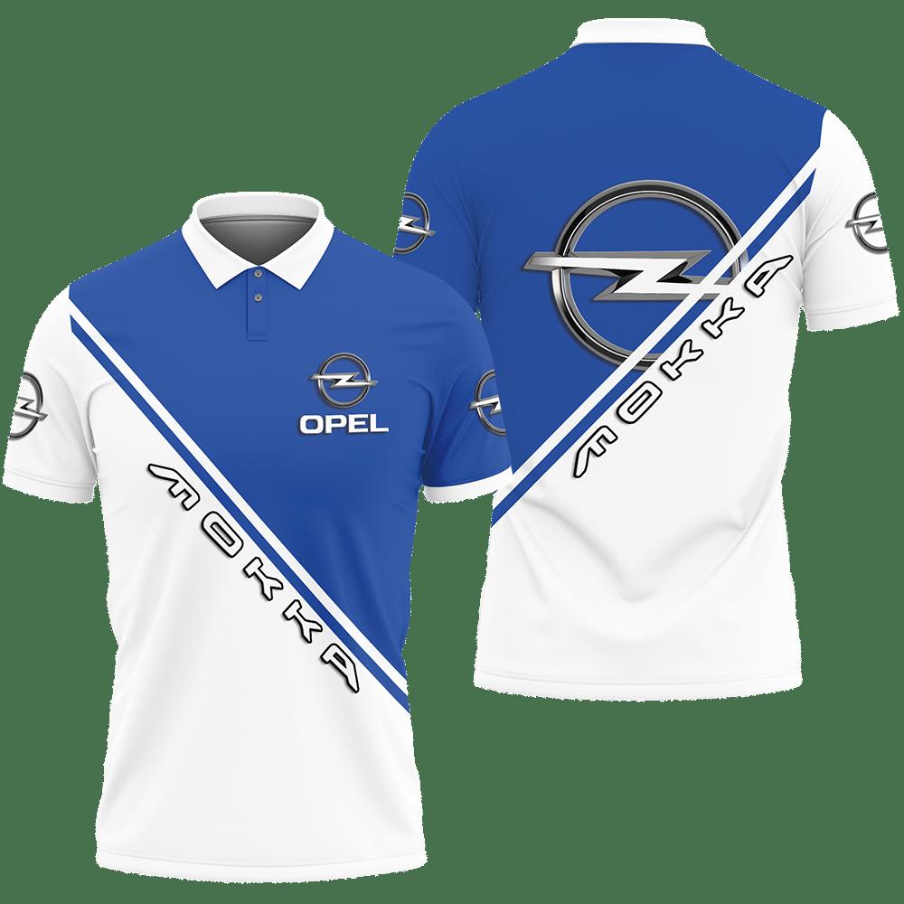 3D Printed Opel Mokka Ttt-Va Polo Shirt Ver 1 (Blue)