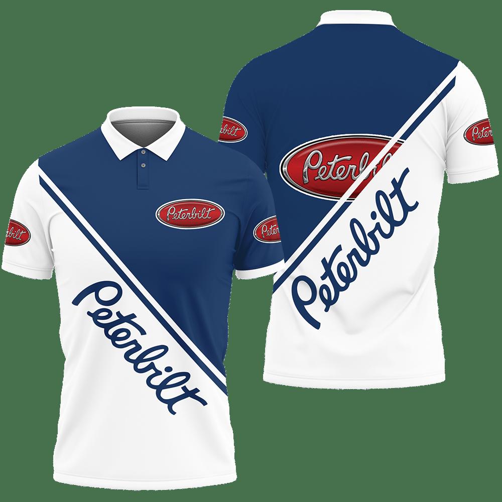 3D Printed Peterbilt Vth-Hl Polo Shirt Ver 1 (Blue)