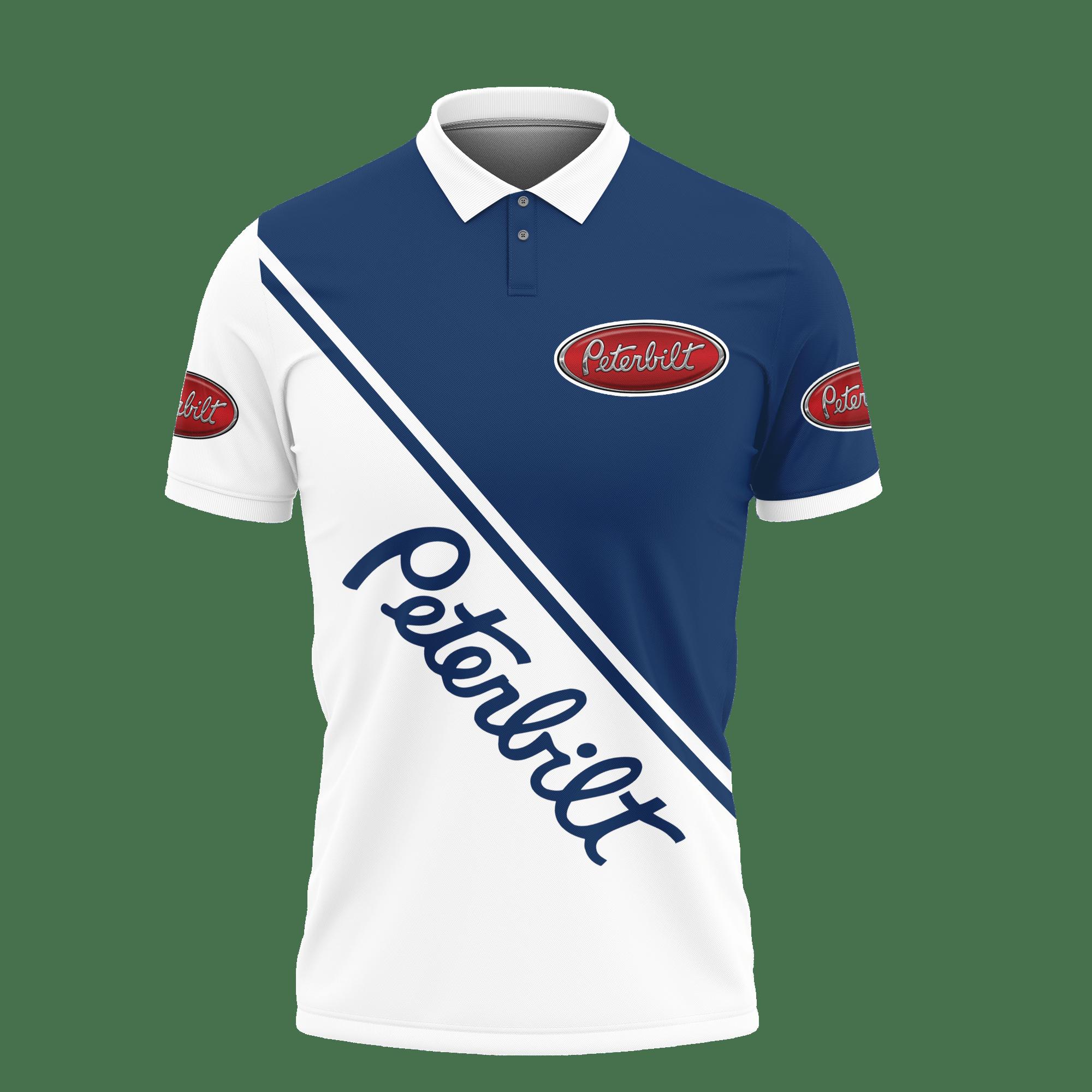 3D Printed Peterbilt Vth-Hl Polo Shirt Ver 1 (Blue) - Image 2