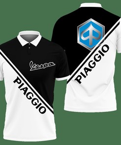 3D Printed Piaggio Vespa Nct-Ht Polo Shirt Ver 2 (Black)