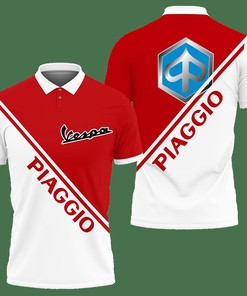 3D Printed Piaggio Vespa Nct-Ht Polo Shirt Ver 2 (Red)