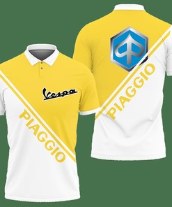 3D Printed Piaggio Vespa Nct-Ht Polo Shirt Ver 2 (Yellow)