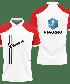 3D Printed Piaggio Vespa Nct-Va Polo Shirt Ver 1 (Red)