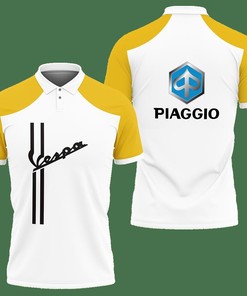 3D Printed Piaggio Vespa Nct-Va Polo Shirt Ver 1 (Yellow)