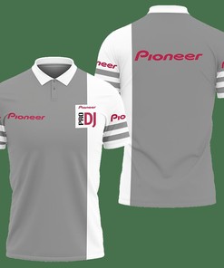 3D Printed Pioneer Dj Nth-Lt Polo Shirt Ver 1 (Grey)