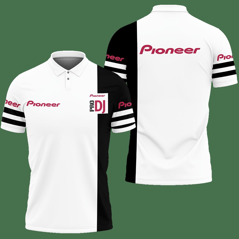 3D Printed Pioneer Dj Nth-Lt Polo Shirt Ver 1 (White)