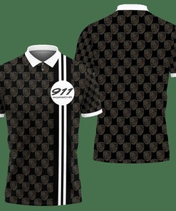 3D Printed Porsche 911 An-Nh Polo Shirt Ver 1 (Black)