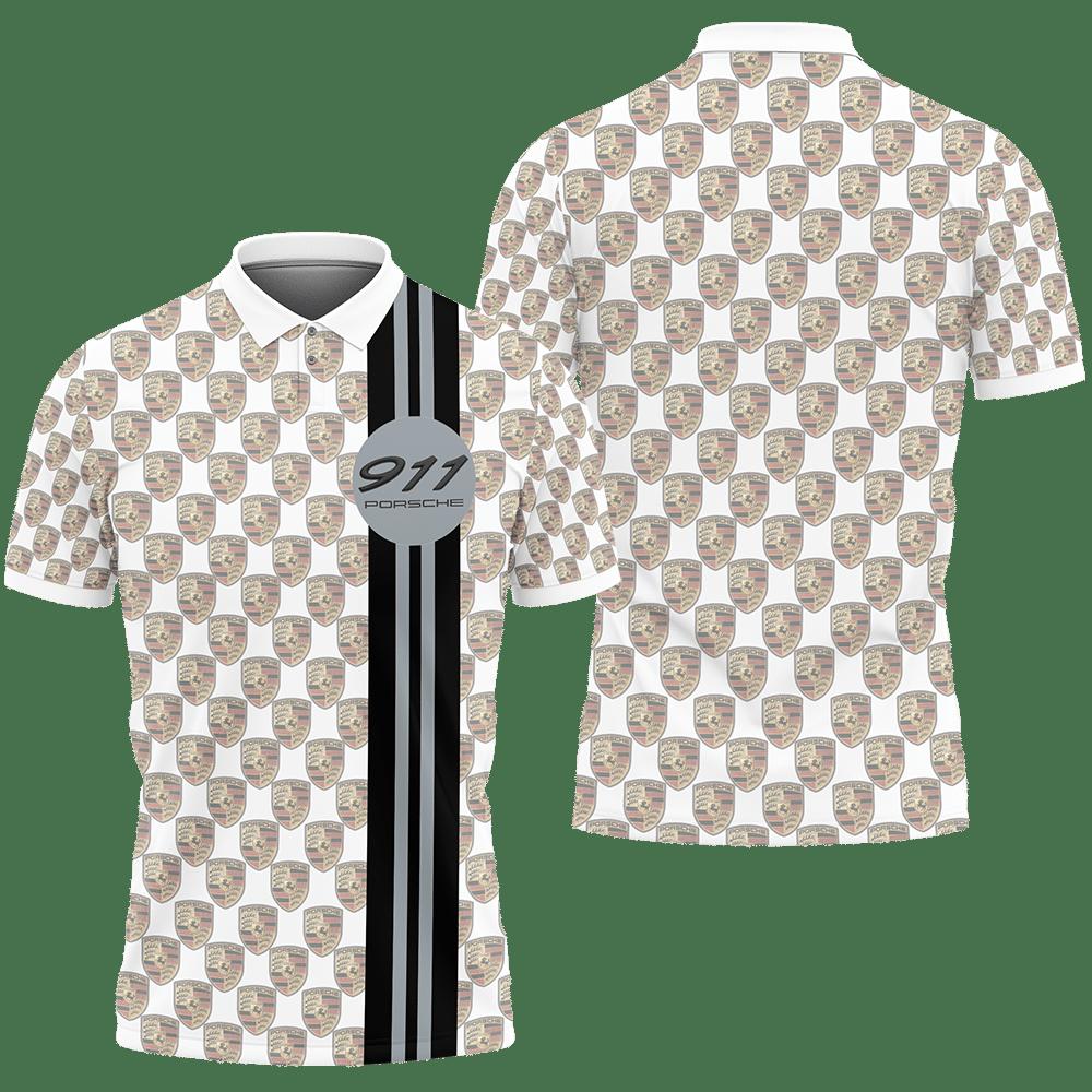 3D Printed Porsche 911 An-Nh Polo Shirt Ver 1 (White)