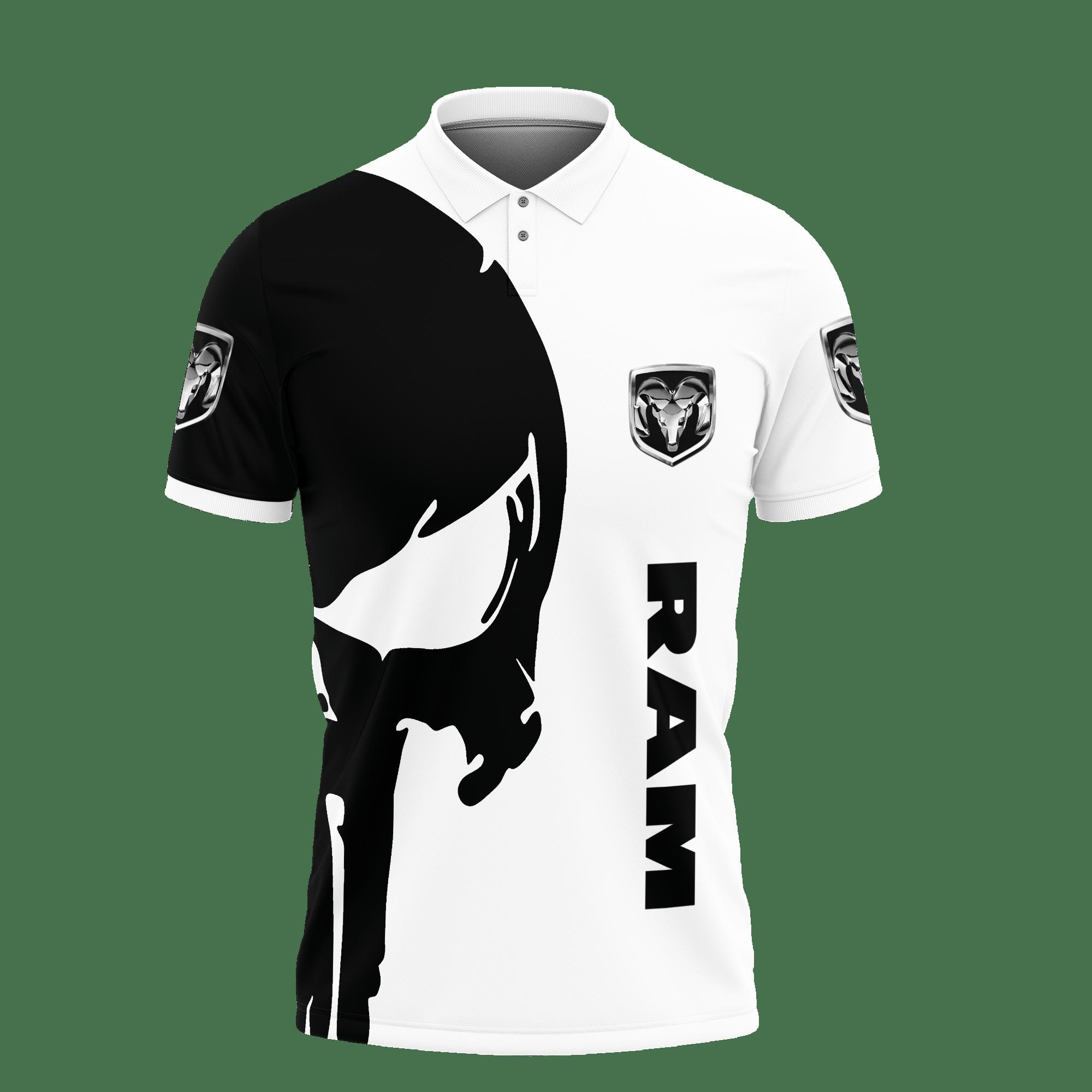 3D Printed Ram Trucks Nct-Lt Polo Shirt Ver 2 (White) - Image 2
