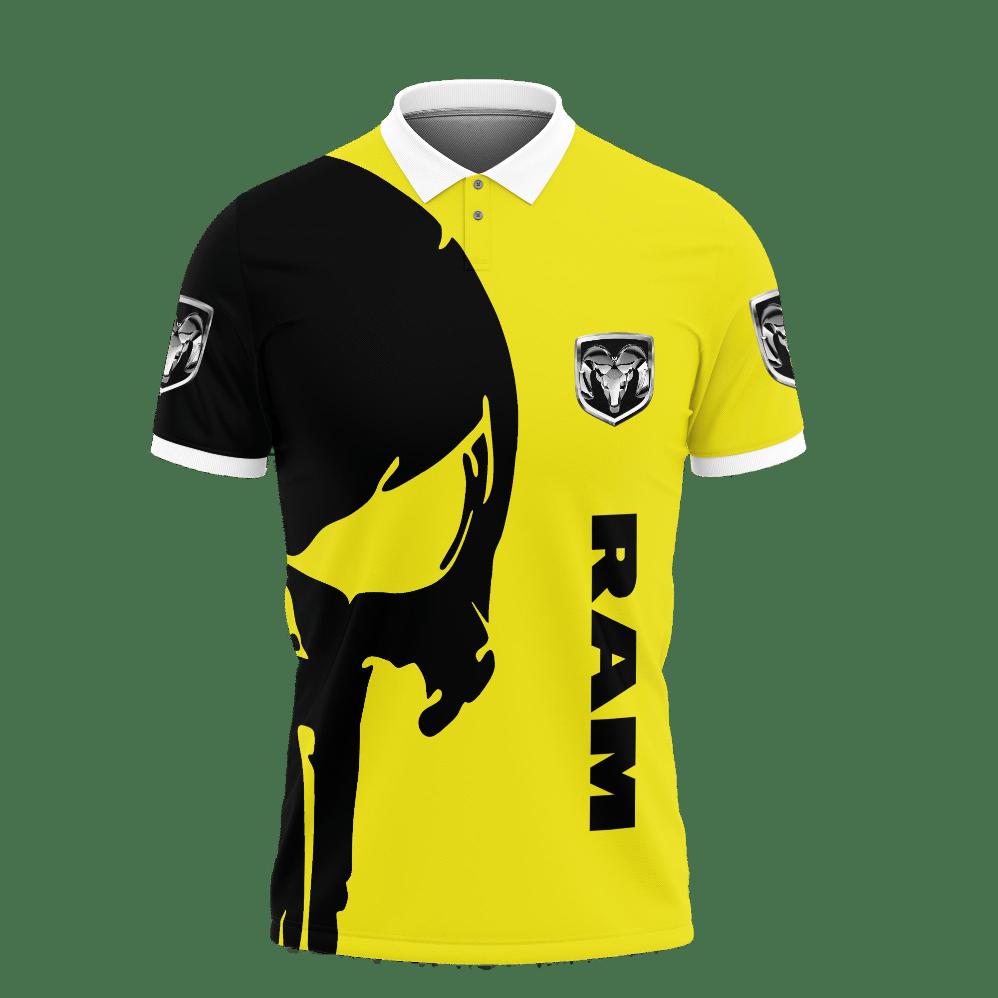 3D Printed Ram Trucks Nct-Lt Polo Shirt Ver 2 (Yellow) - Image 2