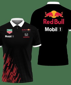 3D Printed Red Bull Racing Nth-Va Polo Shirt Ver 1 (Black)