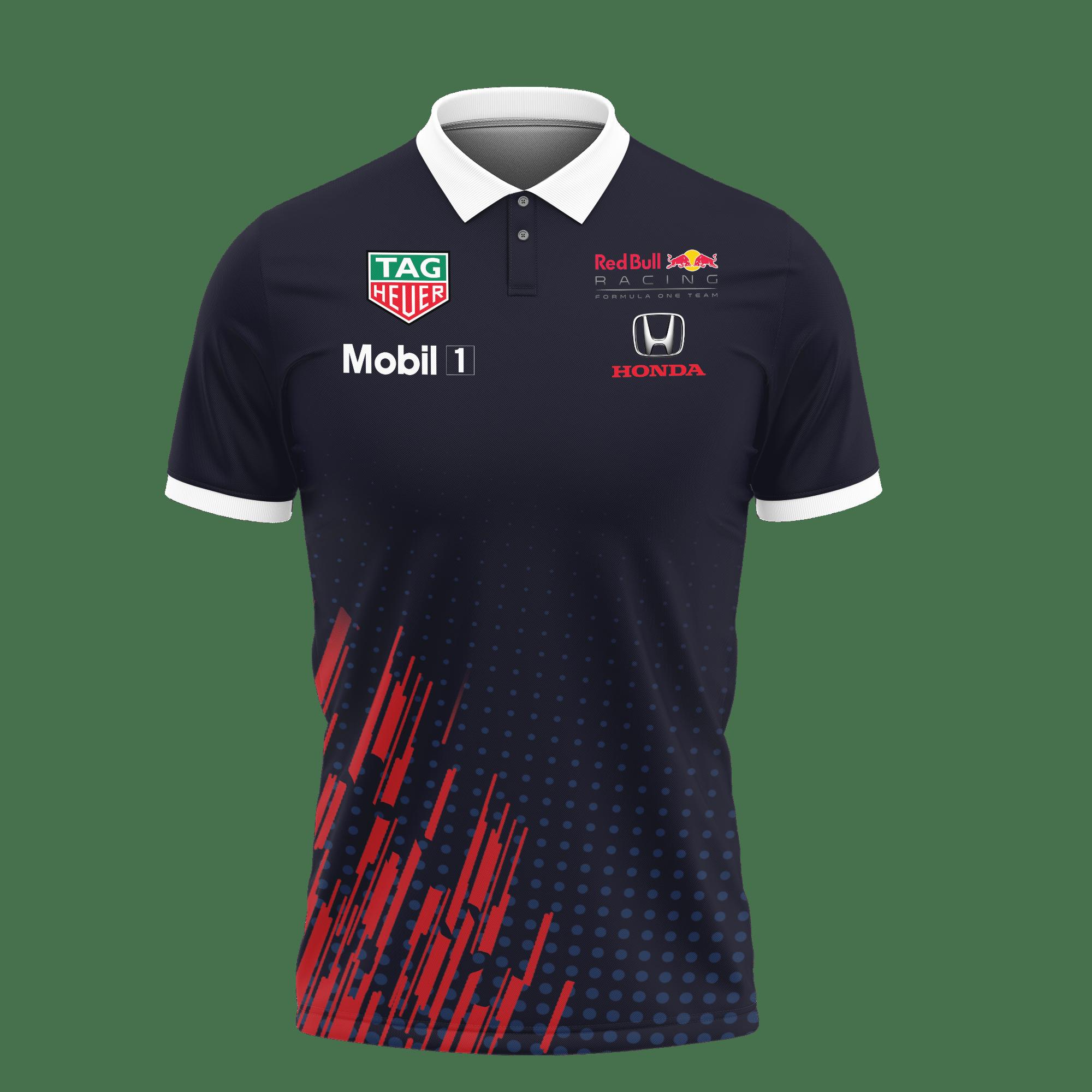 3D Printed Red Bull Racing Nth-Va Polo Shirt Ver 1 (Dark Blue) - Image 2