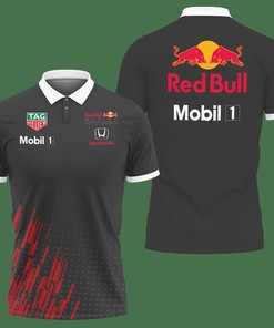 3D Printed Red Bull Racing Nth-Va Polo Shirt Ver 1 (Grey)