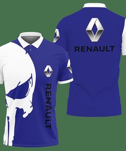 3D Printed Renault Ttt-Lt Polo Shirt Ver 1  (Blue)