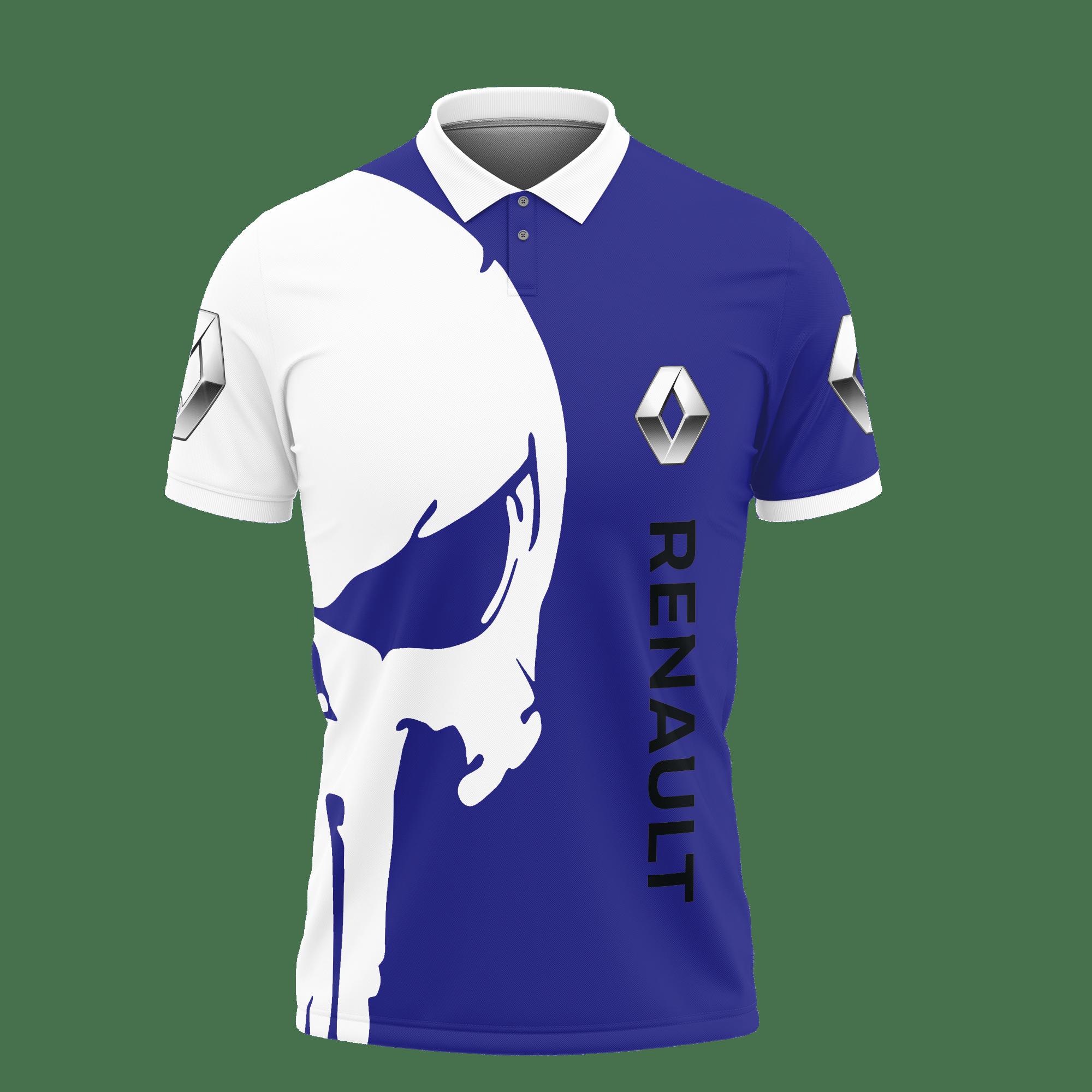3D Printed Renault Ttt-Lt Polo Shirt Ver 1 (Blue) - Image 2