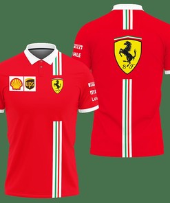 3D Printed Scuderia Ferari F1 Nth-Ht Polo Shirt Ver 1 (Red)