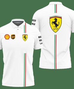 3D Printed Scuderia Ferari F1 Nth-Ht Polo Shirt Ver 1 (White)