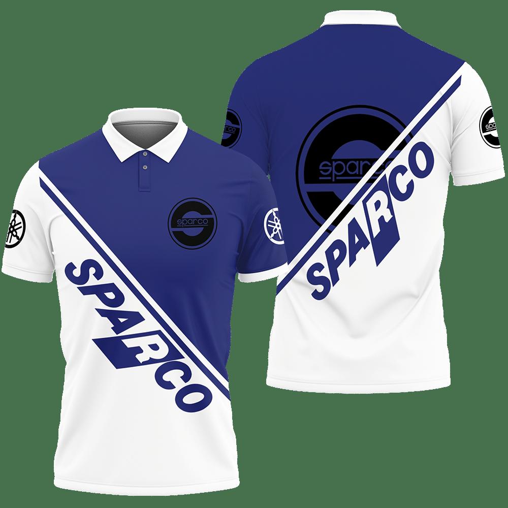 3D Printed Sparco An-Nh Polo Shirt Ver 2 (Blue)