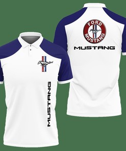3D Printed The Ford Mustang PVT-LT Polo Shirt Ver 2 (Blue)