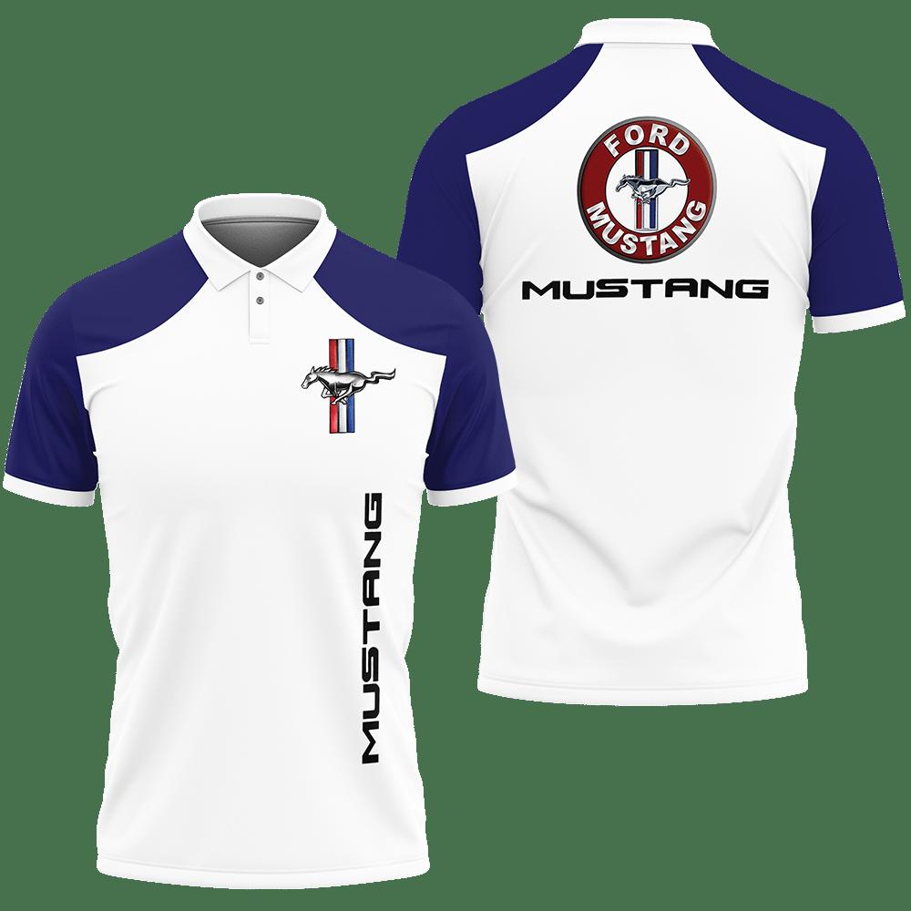 3D Printed The Ford Mustang PVT-LT Polo Shirt Ver 2 (Blue)