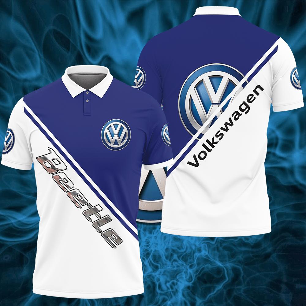 3D Printed Volkswagen Beetle Nqp-Lt Polo Shirt Ver 1 (Blue)