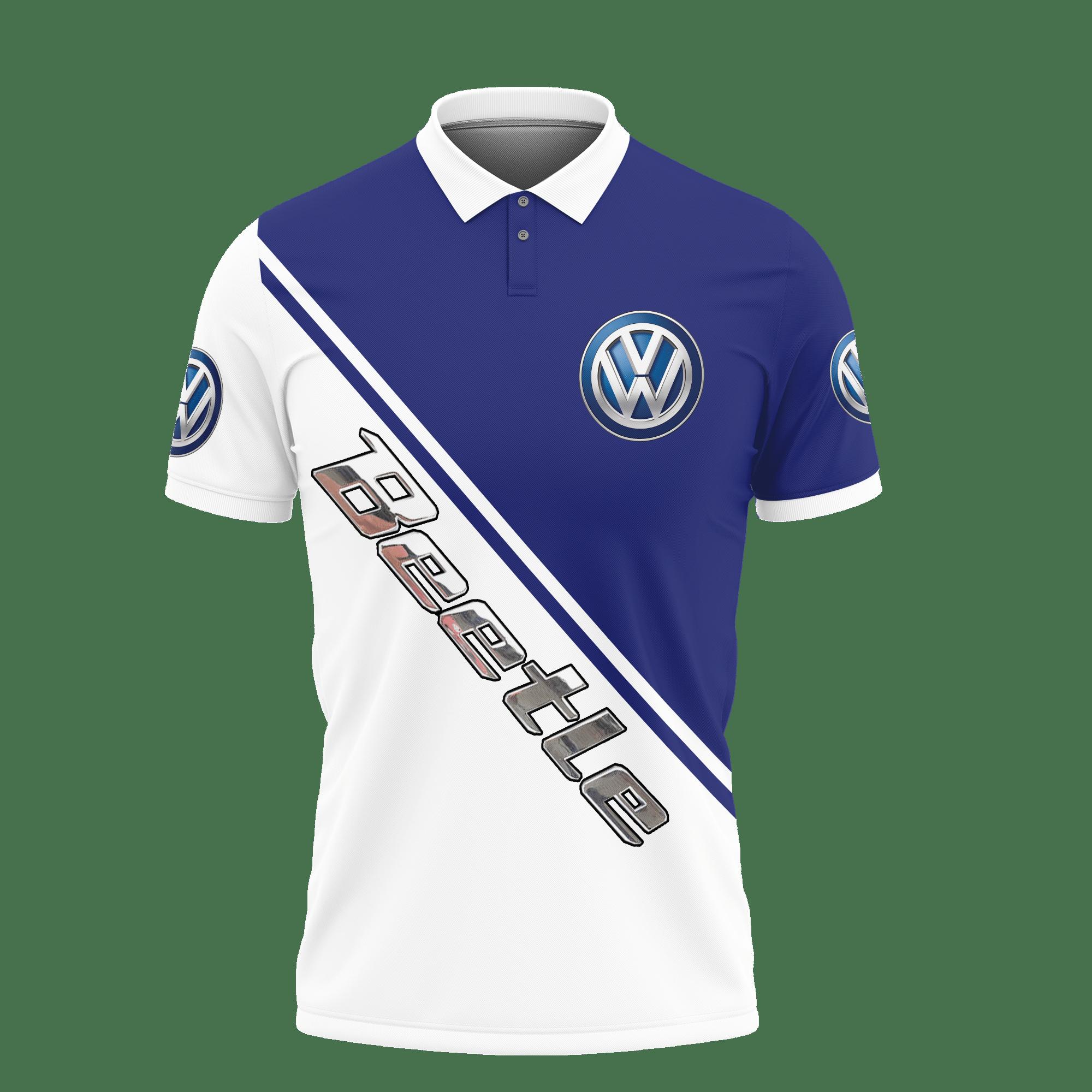 3D Printed Volkswagen Beetle Nqp-Lt Polo Shirt Ver 1 (Blue) - Image 2