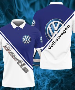 3D Printed Volkswagen Beetle Polo Shirt Ver 1 (Blue)