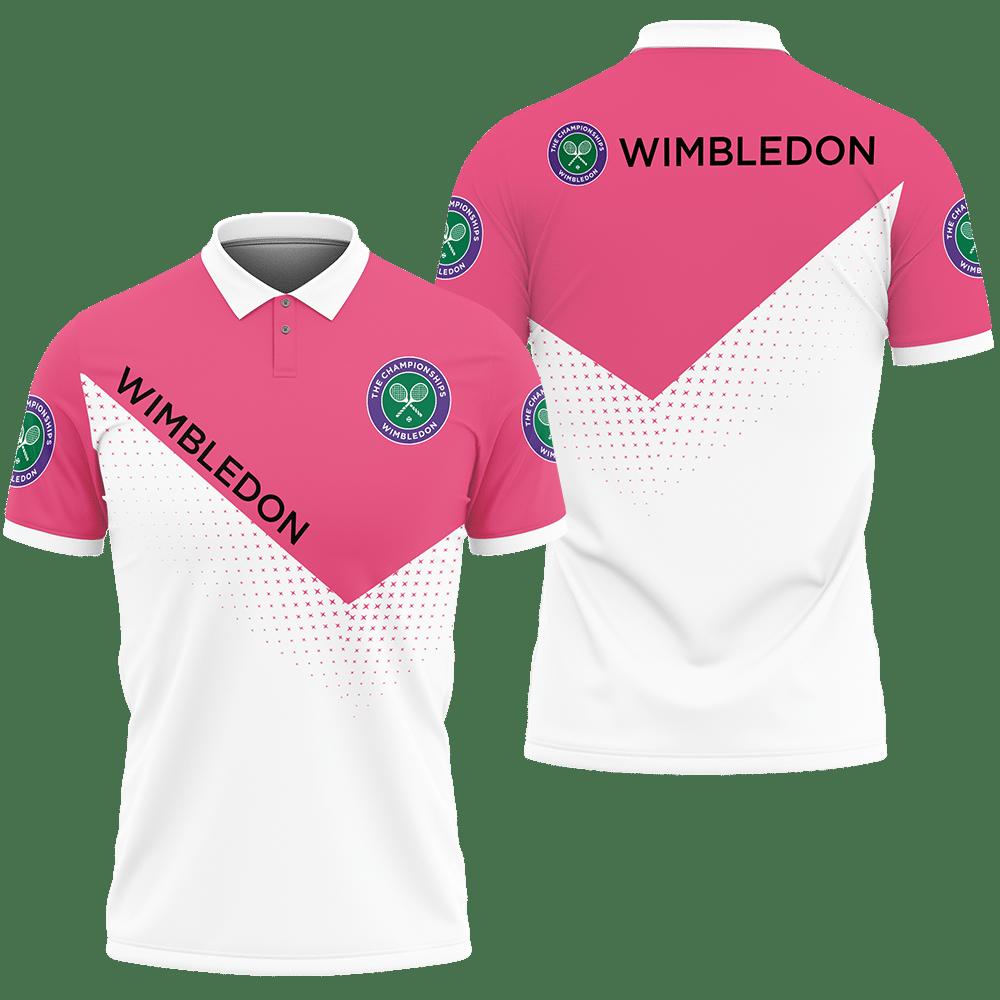 3D Printed Wimbledon Pvt-Hl Polo Shirt Ver 2 (Pink)