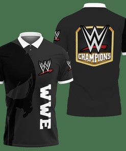3D Printed Wwe Tnt-Hl Polo Shirt Ver 2 (Black)