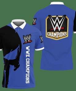 3D Printed Wwe Tnt-Hl Polo Shirt Ver 2 (Blue)