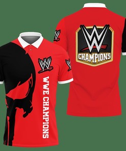 3D Printed Wwe Tnt-Hl Polo Shirt Ver 2 (Red)