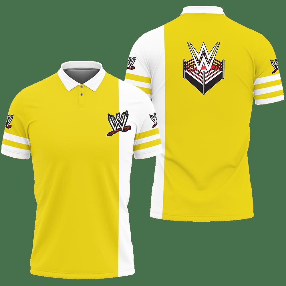 3D Printed Wwe Tnt-Va Polo Shirt Ver 1 (Yellow)
