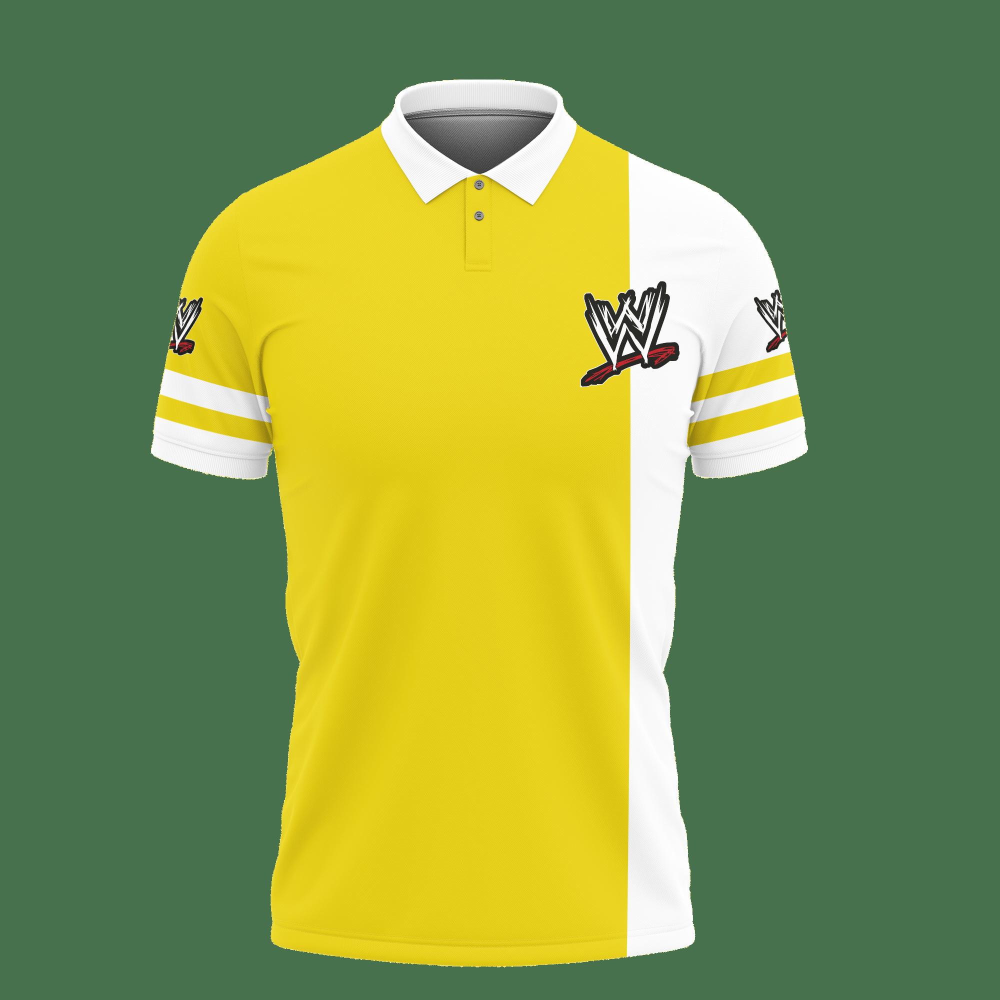 3D Printed Wwe Tnt-Va Polo Shirt Ver 1 (Yellow) - Image 2
