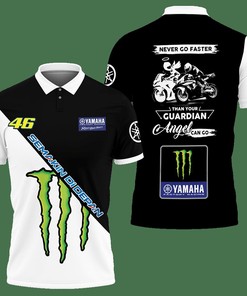 3D Printed Yamaha Racing Vth-Nh Polo Shirt Ver 1 (Black)