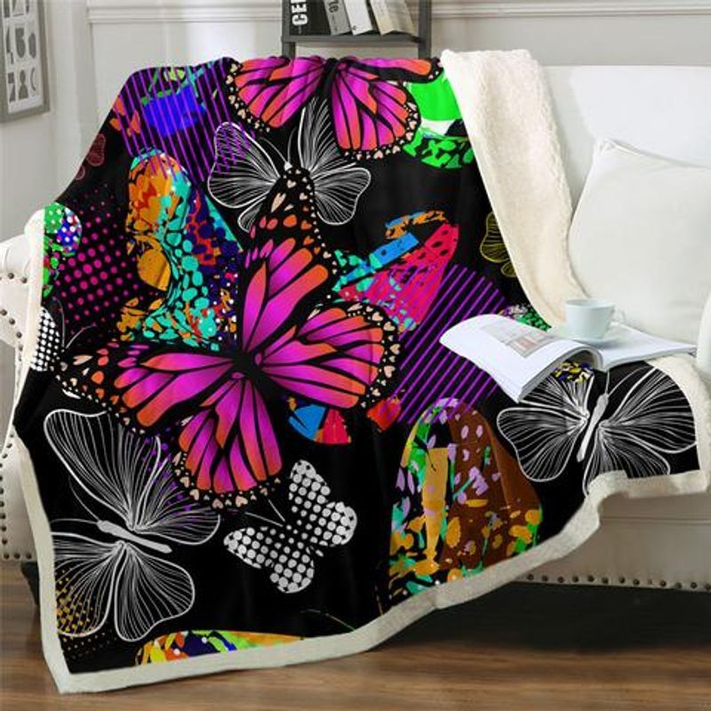3d Butterflies Quilt Blanket Bedding Set for Home Décor