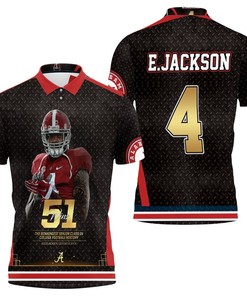 4 Alabama Crimson Tide Eddie Jackson 51 Wins Polo Shirt All Over Print Shirt 3d T-shirt