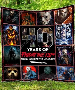 40 Years Of Friday The 13th Collection Thank You For The Memories Quilt Blanket Bedding Set