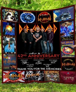 42 Years Of Def Leppard Quilt Blanket Bedding Set