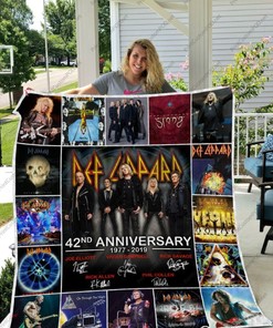 42nd Anniversary Def Leppard For Fan Quilt Blanket Bedding Set