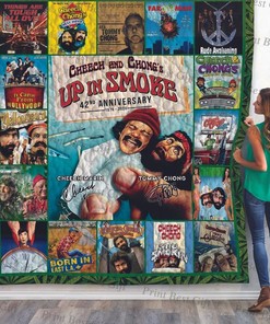 42th Anniversary Cheech And Chong Poster Quilt Blanket Bedding Set